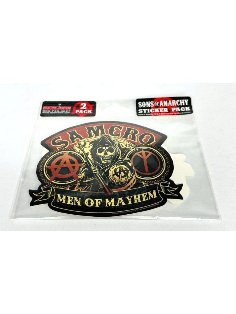 Sons Of Anarchy Sticker Pack SAMCRO Men Of Mayhem Skeleton Motorcycle Gang NEW!